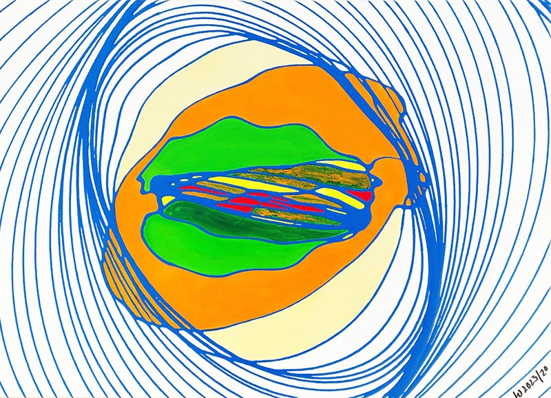 Magnetum Chaospendel-Bild Nr.8 Metamorphosis pupa to butterfly