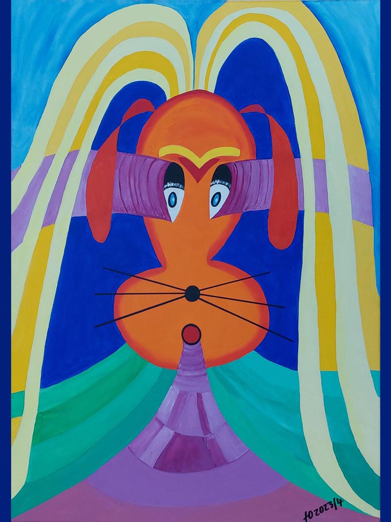 Mein Maskottchen Oppi Acryl (Leinwand 50 x 70 cm) TO2023/4