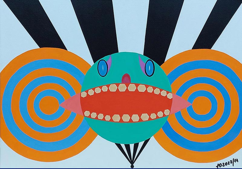 Großmaul,-bigmouth Acryl (50 x 70 cm) TO2023/11