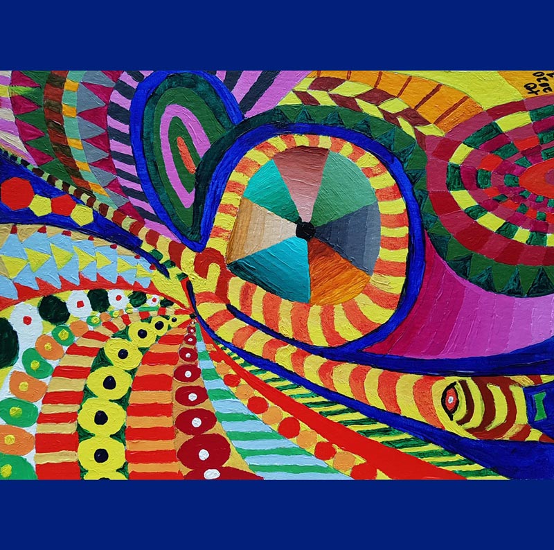 Kritzelei-Nr.1 Acryl (24x32cm) TO2020/1