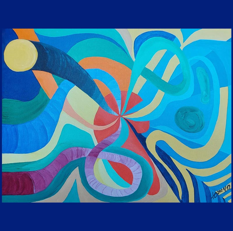 Kritzelei Nr. 2 Acryl (40×50cm) TO2021/19