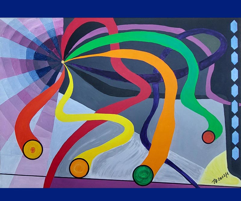 Kritzelei Nr. 3 Acryl (50×70cm) TO2023/1