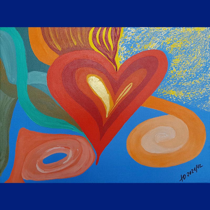 Mein brennendes Herz Acryl (30x40cm) TO2021/12