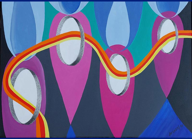 Lebenslinie, lifeline Acryl 50x70cm TO2023/10