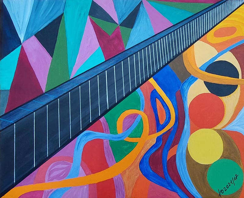 Die Grenze. The border Acryl (40×50 cm) TO2021/17