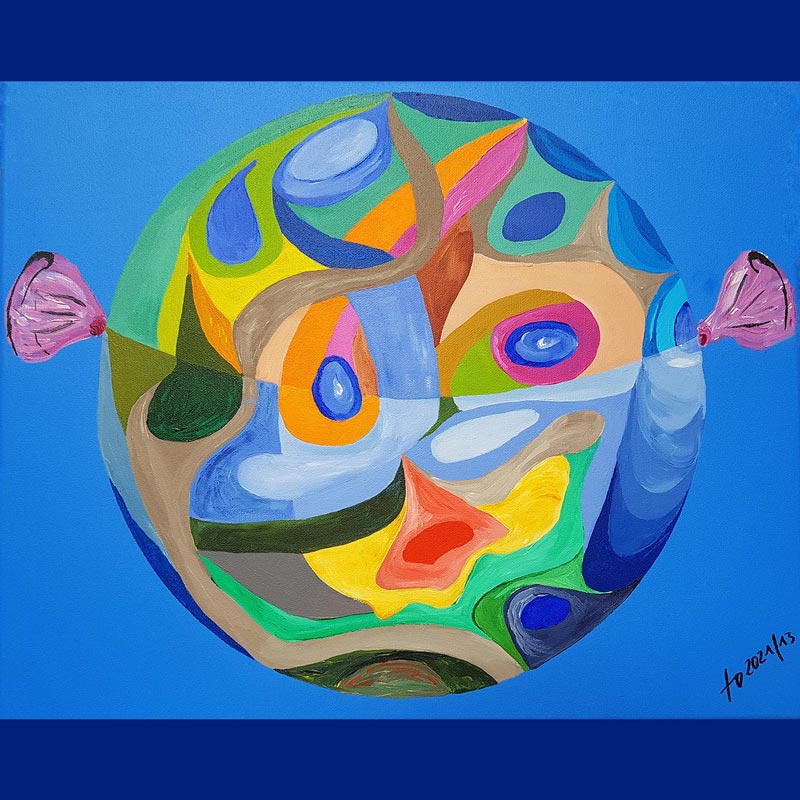 Wunderschöne bunte Wel