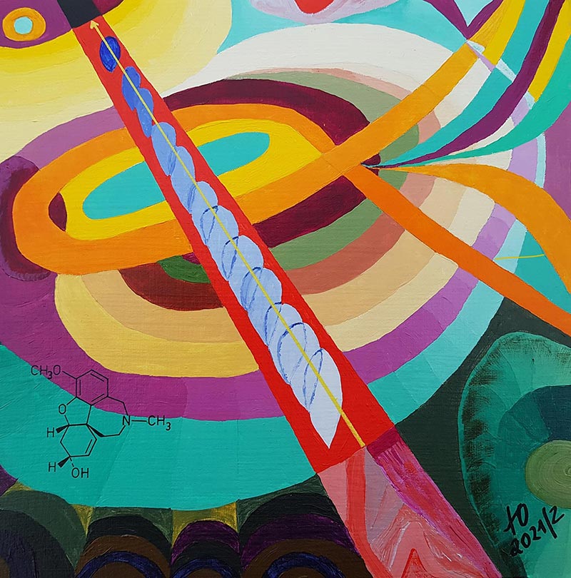 Odysseus Schuss unter Einfluss von Moly Acryl (30x30cm) TO2021/2